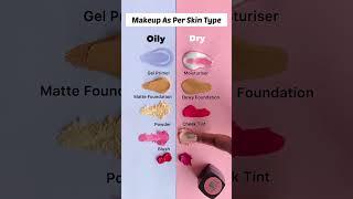 Best Makeup products for OILY and DRY skin types #trending #viralvideo #makeup #tutorial #shorts 