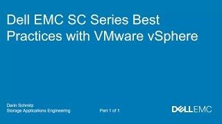 Dell EMC SC Series Best Practices with VMware vSphere