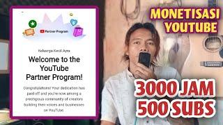 Daftar Monetisasi Youtube Pakai 3000 jam tayang lebih cepat di terima Monetisasi 2024