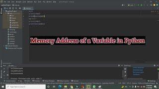 how to find the memory address of a variable in python