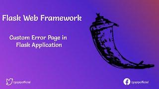 Flask Tutorial - Custom Error Message