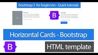 2021 | Create Horizontal Product Cards  HTML Bootstrap | For beginners | Bootstrap 5 horizon cards