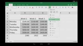 Excel for Android tablet: Getting started