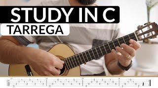 Study in C - Tarrega | Ukulele Fingerstyle Tab | Grade 3