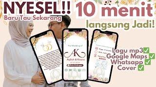 Sekali klik langsung jadi, undangan website kekinian !