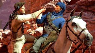 Uncharted 3 Drake's Deception - Horse Riding Chasing Convoy Trucks