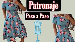 COMO HACER UN VESTIDO PASO A PASO PATRONAJE / Muy fácil