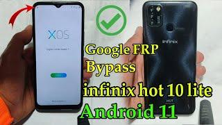 Infinix hot 10 lite Google FRP Bypass without pc Android 11 Infinix X657B 