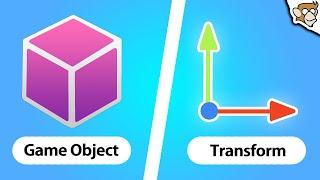 What is the DIFFERENCE between Transform and GameObject? (Unity Tutorial for Beginners)