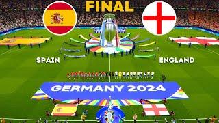 Spain vs England - Final Match - UEFA Euro 2024 | Full Match All Goals | Realistic PES Gameplay