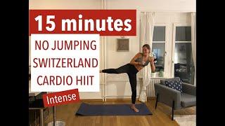  15 min SWITZERLAND CARDIO HIIT  / NO JUMPING / INTENSE / NO EQUIPMENT