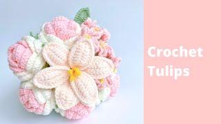  How to Crochet Tulips Flower Bouquet | Crochet Wedding Bouquet