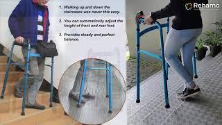 Introducing Walkie Stair | Adjustable Stair Climbing Walker | Stair Walker by REHAMO