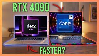 M2 Max gets CRUSHED by RTX 4090 & i9 13980HX Laptop?