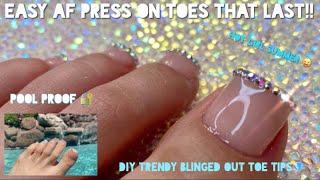 Let’s make press on toes | easy + pool proof | no acrylic | Vanity Val