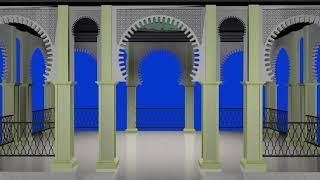 masjid 3d chroma 4k Hd footage chroma key green screen , blue screen