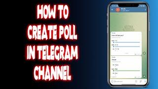 How to create poll in telegram channel?