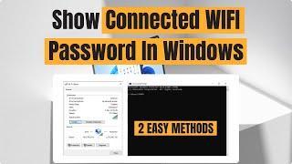 Connected Wifi Password Show in Windows 10 - Forgotten Wifi Password?