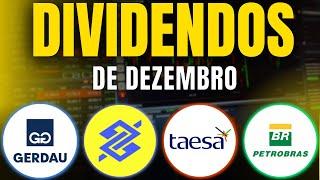 MELHORES AÇÕES QUE VÃO PAGAR DIVIDENDOS EM DEZEMBRO [Agenda de Dividendos] PETR4 TAEE11 BBAS3 GGBR4