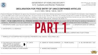 Moving to the U.S | How to complete a 3299 Customs form