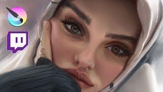 Evon Wahab - Krita Portrait Painting Timelapse