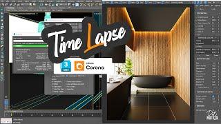 Bathroom Interior 3ds Max Corona Rendering Timelapse #dotmattech