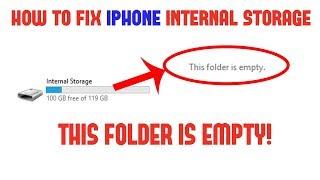 HOW TO FIX: iPhone Internal Storage "This Folder is Empty" ERROR (fast and easy solution!)