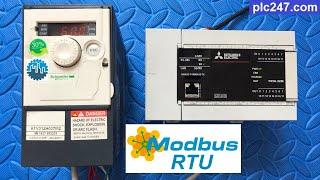 Mitsubishi FX5U "Modbus RTU" Schneider ATV312 Tutorial