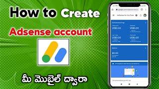 how to create adsense account for youtube | adsense account create telugu