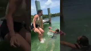 Lizzy gets saved from a SHARK!!! #shorts