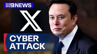 Elon Musk claims X targeted by hackers | 9 News Australia