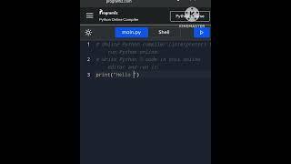 Python Compiler Mobile Me Kaise Chaley  | ONLINE PYTHON COMPILER | Programiz Compiler #shorts