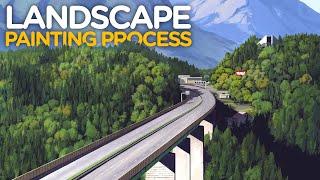 Painting a Detailed Landscape in Photoshop