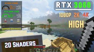 Can an RTX 3060 Handle 20 Shaders in Minecraft at 4K?