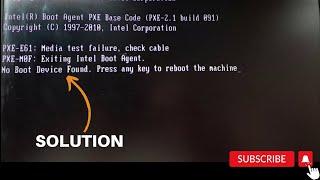 no boot device found press any key to reboot the machine dell || how to fix no boot device found