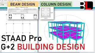 Reinforced Concrete Building Design in STAAD Pro - Step-by-step Tutorial with audio ️