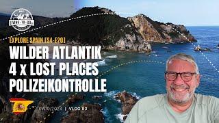 Wilder Atlantik Spaniens, Lost Places, Polizeikontrolle, bunter Leuchtturm, Game of Thrones Drehort