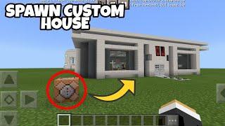 HOW TO SPAWN A CUSTOM HOUSE IN MINECRAFT BEDROCK!! (My Own Office)