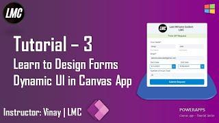 Tutorial 3: Learn to design Dynamic UI for forms in Canvas App