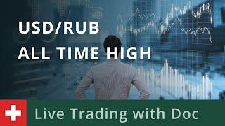 Live Trading with Doc 24/02: USD/RUB All Time High