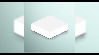 how to create 3d cube template in Photoshop