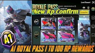 A1 Royal Pass 1 To 100 RP Rewards | New Royal Pass 1 To 100 Rp Pubg Leaks | 100Rp System Is Back