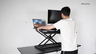 GPCT2170 - Height Adjustable Standing Desk Converter Workstation, Monitor Laptop Desk Riser Tabletop