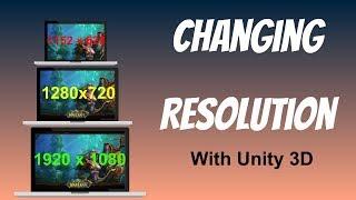 Unity 3D tutorial : Changing Resolution settings inside your game. Easy tutorial