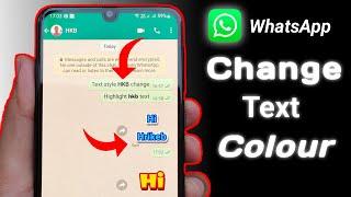 How to Change Font Colour in WhatsApp || How to change Text Font Style