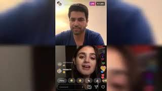 Junaid Khan & Hira Mani Singing a Song  Sun YarA  Live On Instagram