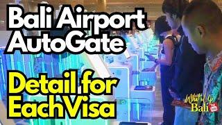 Bali Auto Gates Detail each visa - Must watch before go to Bali