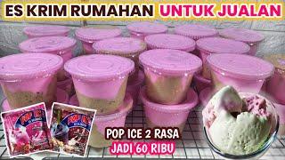 JUALAN DIRUMAH SEPI? COBA BIKIN PAKAI RESEP INI! | Cara Buat Es Krim Pop Ice Rumahan Enak Lembut