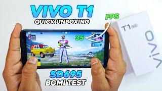 vivo T1 5G Unboxing and BGMI Test With FPS Meter  Snapdragon 695 