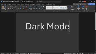 Microsoft Word Dunkelmodus aktivieren / deaktivieren [Dark Mode, weißes Blatt, dunkles Design]